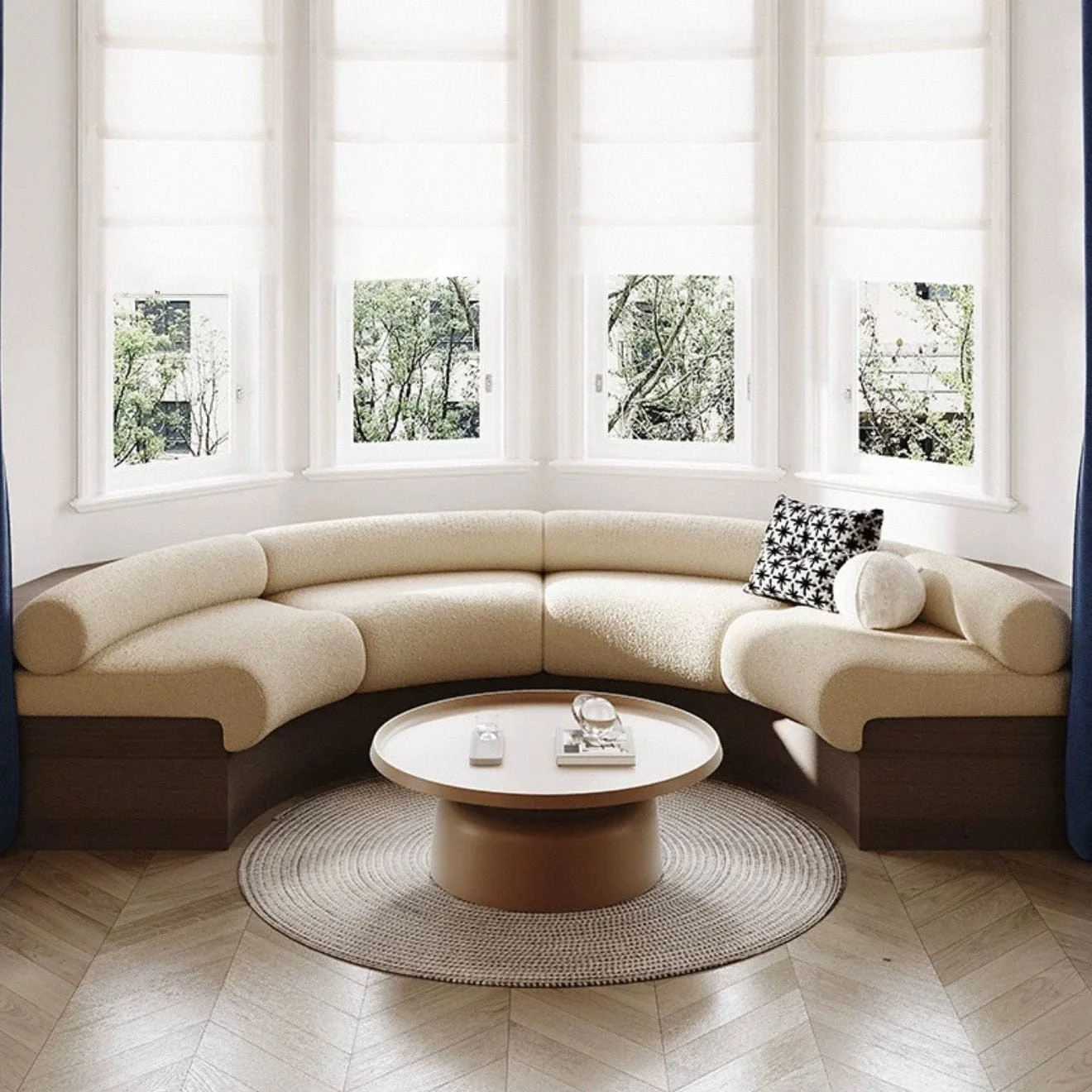 Tess arc Bay Window Sofa