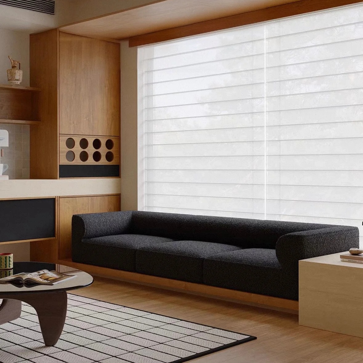 Roundness and Charm Bay Window Sofa