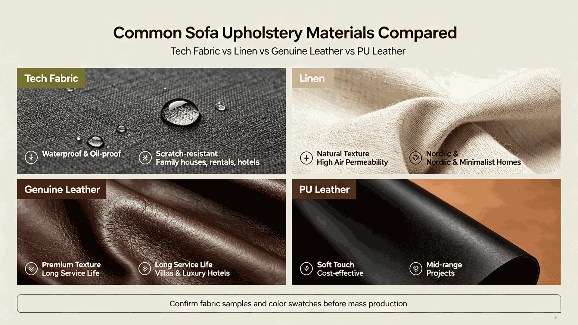 Fabric Guide for Export Sofas: How to Pick Wear-resistant & Stain-proof Upholstery