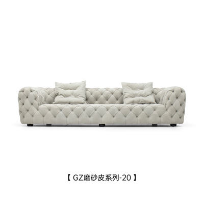 YGSF0132 Chester Moon Tufted Sofa view 1
