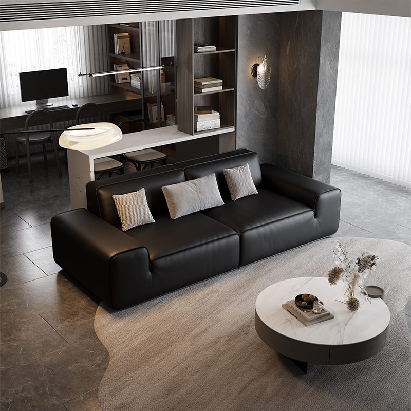 SF0158 Large Black Bull Sofa