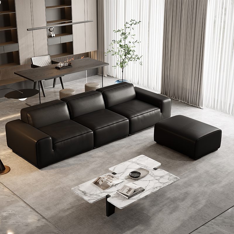 SF0158 Medium Black Bull Sofa