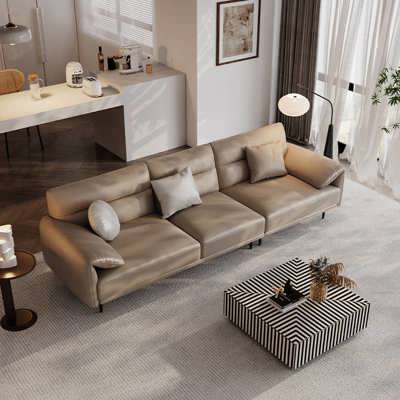 Minimalist Leather Sofa view 2