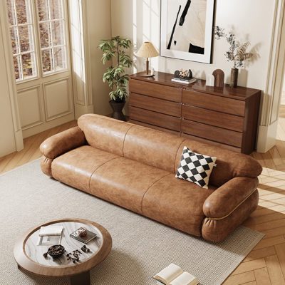 Candy Leather Sofa view 1