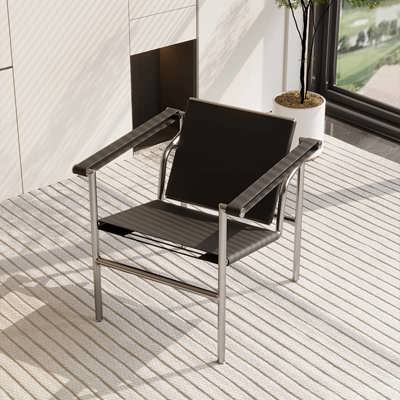 Saddle Leather Lounge Chair view 1