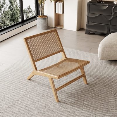 Rattan Back Lounge Chair view 1