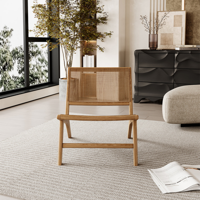Rattan Back Lounge Chair view 2