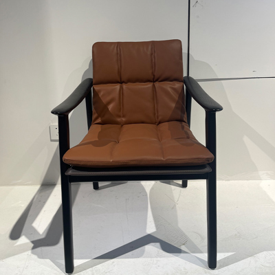 Saddle Leather Lounge Chair view 2