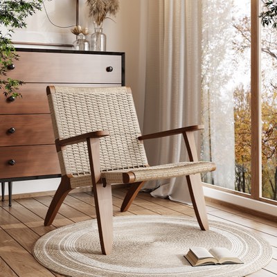 Woven Cord Kraus Lounge Chair view 3