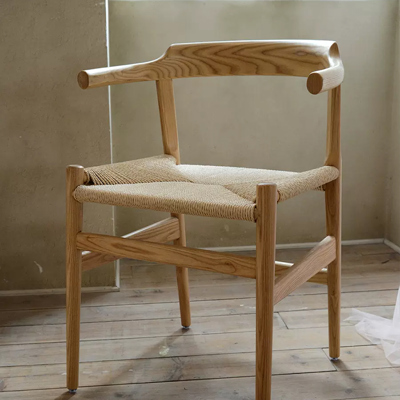 Woven Cord Horn Chair view 3