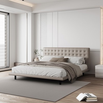 Button-Tufted Bed view 2