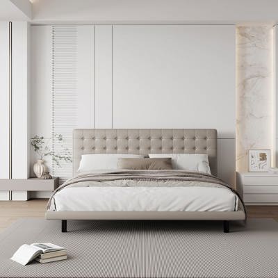 Button-Tufted Bed view 3