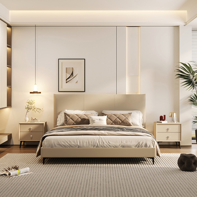 Modern Simple Double Bed view 2