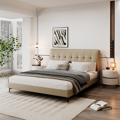 Button-Tufted Bed view 3
