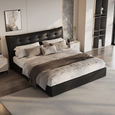 Button-Tufted Bed view 1