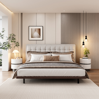 Wide-Screen Button-Tufted Bed view 2
