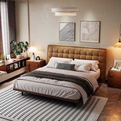 Button-Tufted Bed view 1