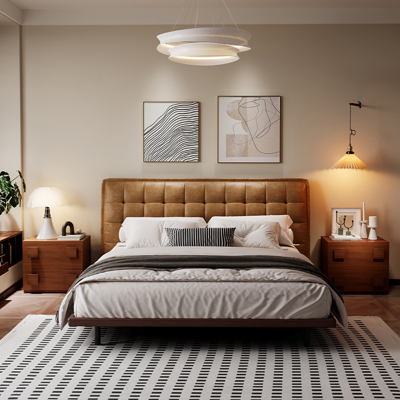 Button-Tufted Bed view 2