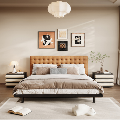 Button-Tufted Bed view 2