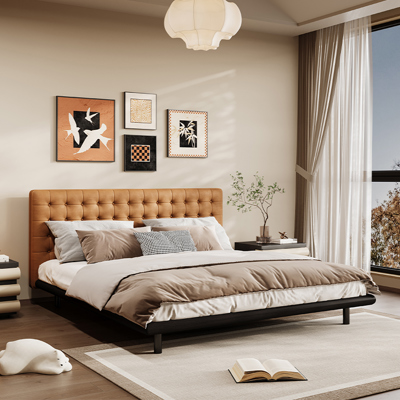 Button-Tufted Bed view 3