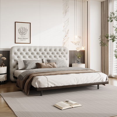 Button-Tufted Bed view 4