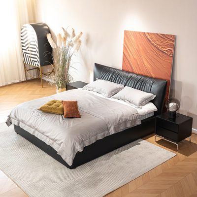 Floor-Standing Genuine Leather Bed view 1