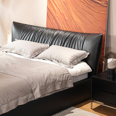 Floor-Standing Genuine Leather Bed view 3